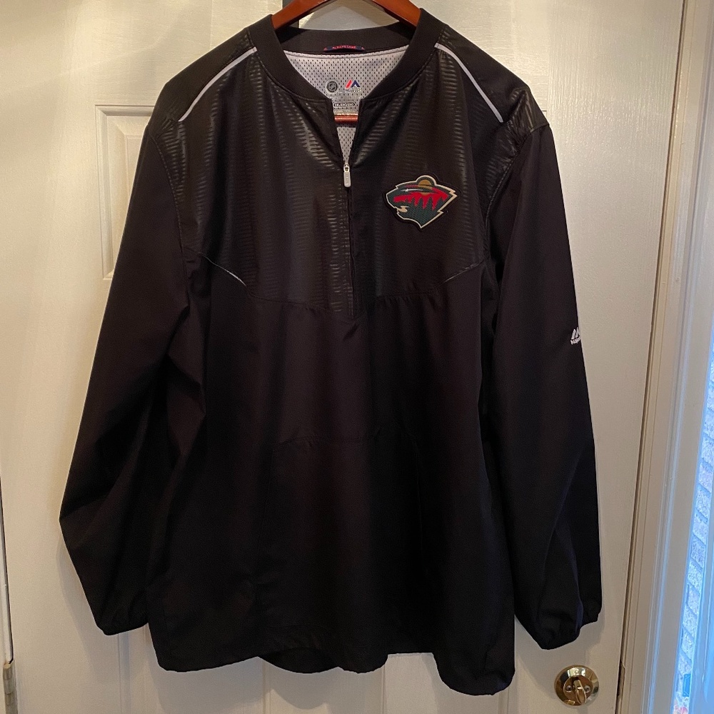 Minnesota Wild Majestic NHL CoolBase Windbreaker Pullover Jacket